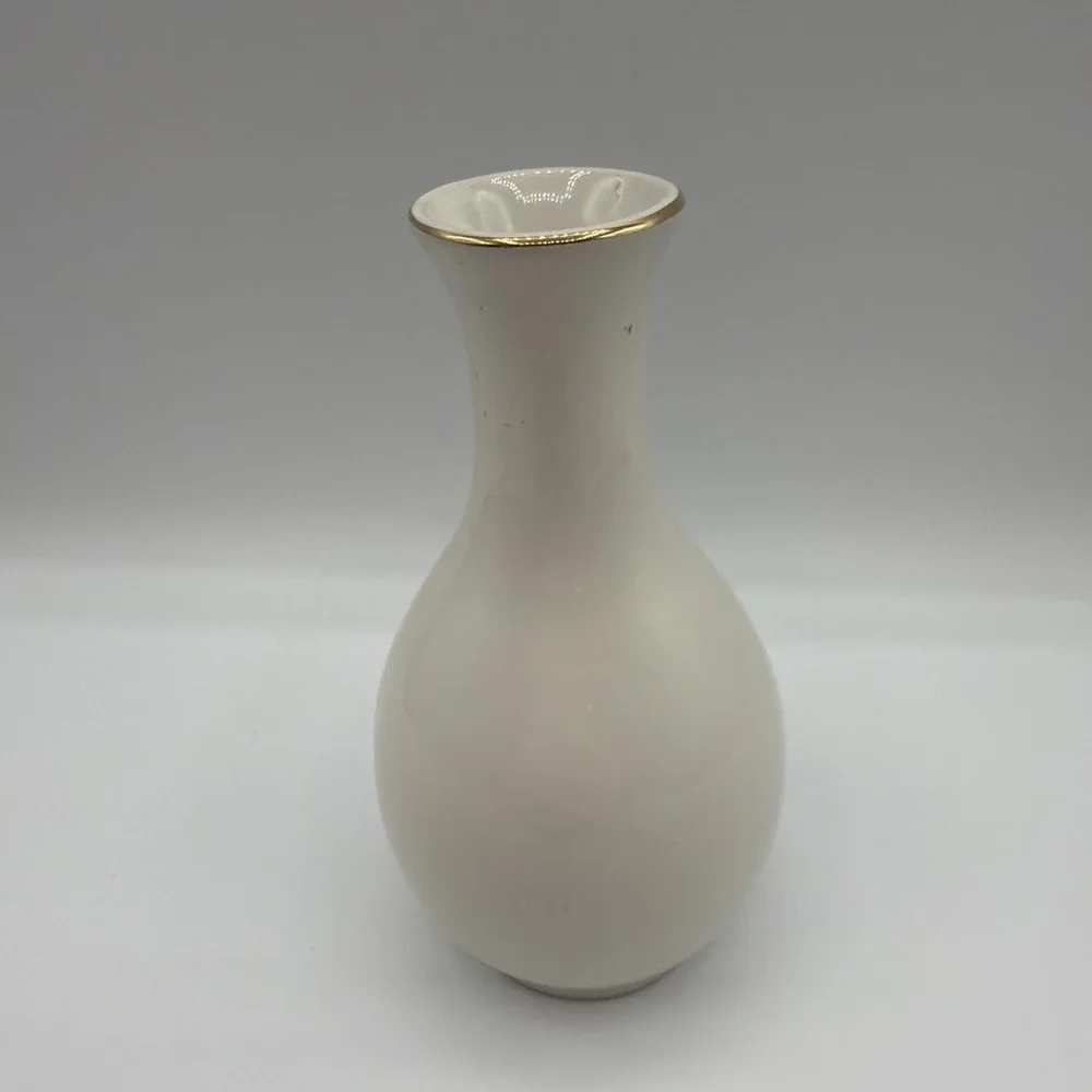 VTG Otagiri Japan Bud Weed Vase Gibson Chickadee PussyWillow Gold Trim